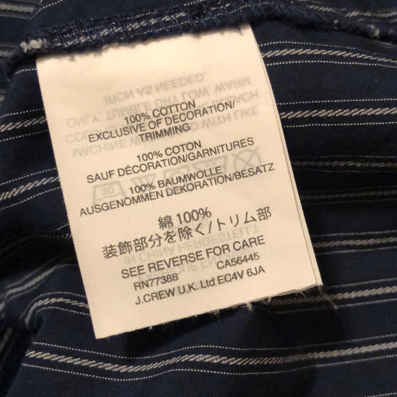 Madewell Embroidered Blue/White Top Size S NWOT - Picture 10 of 11